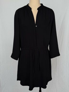 Bennet Tie Waist ARITZIA Babaton Black Button Up Dress